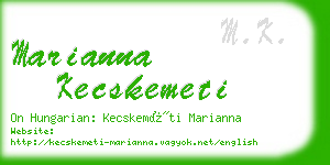 marianna kecskemeti business card